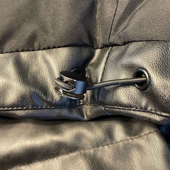 ZARA FAUX LEATHER PUFFER COAT S - Picture 9 of 10